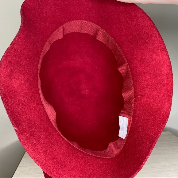 Charter Club Wool vintage style cloche hat red - Picture 9 of 10